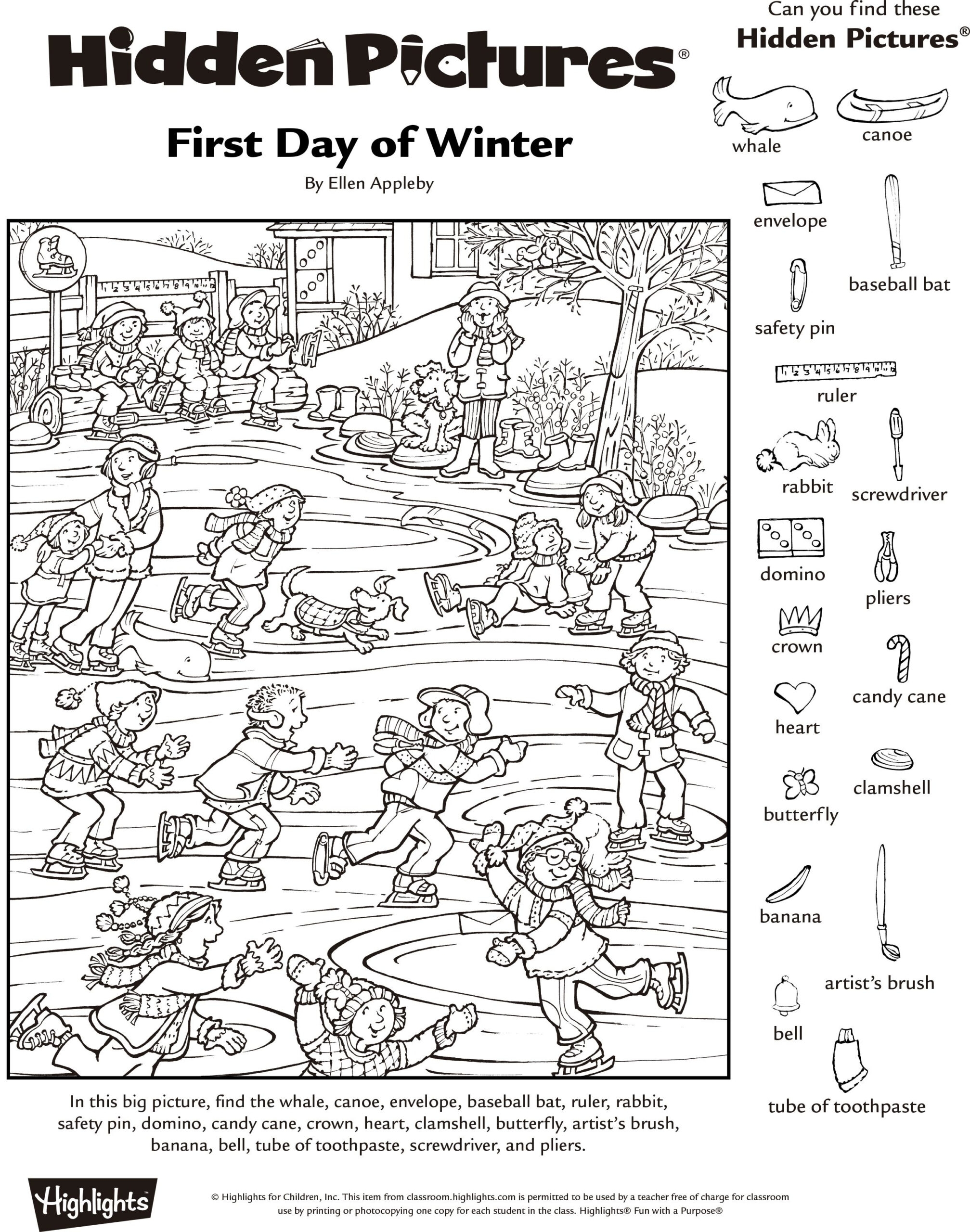 hidden picture free printable