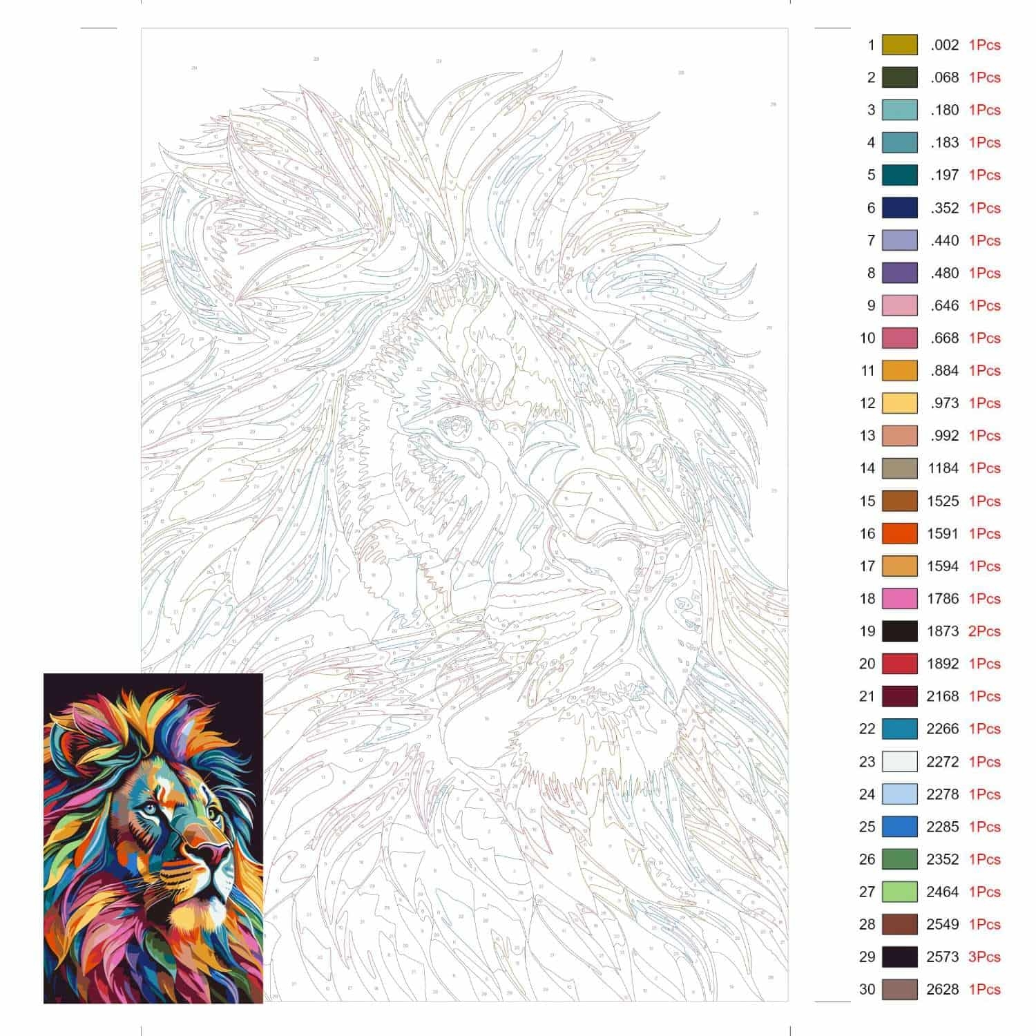 Peinture Par Num ros Lion Color 