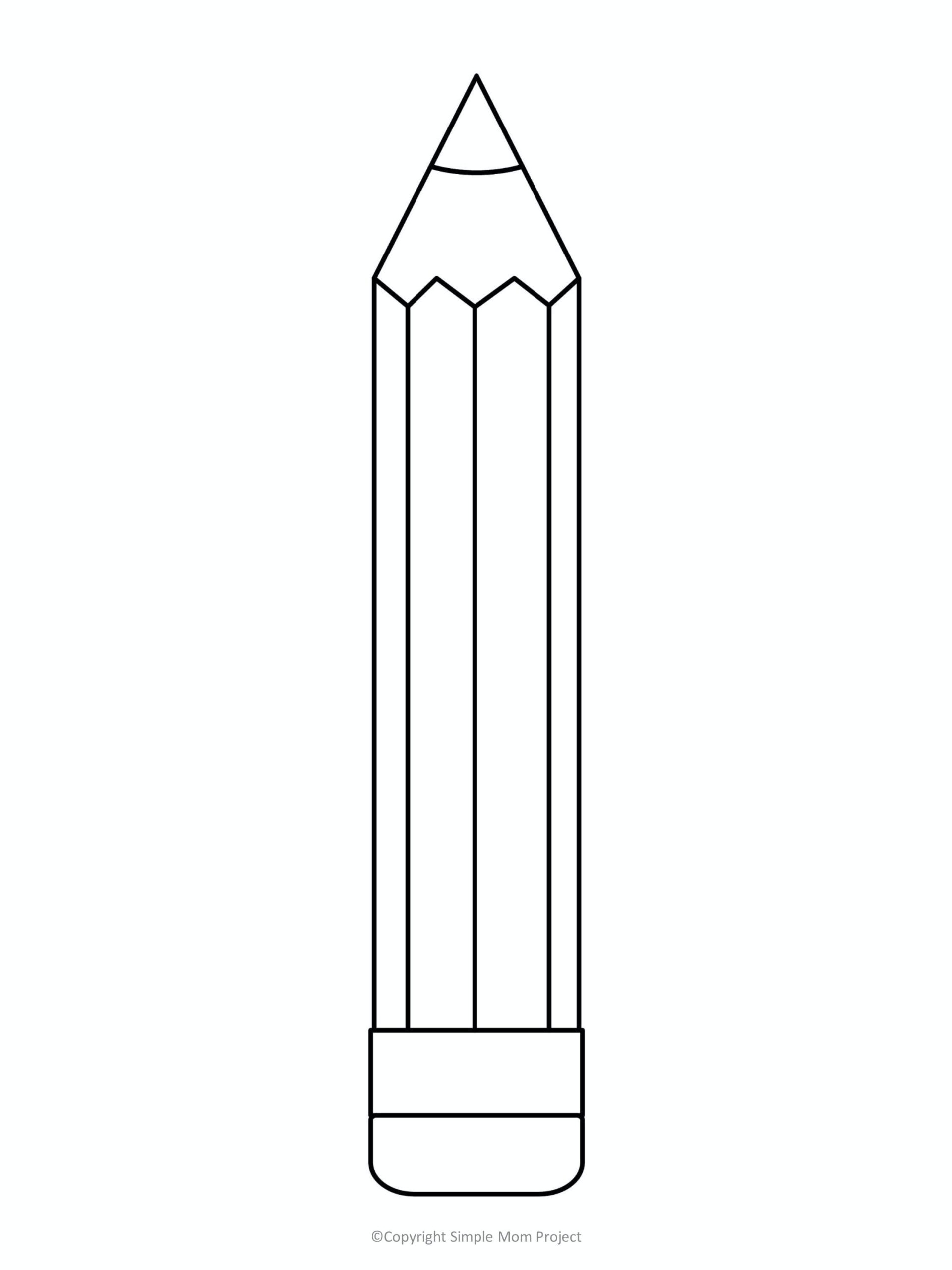 free printable pencil craft template