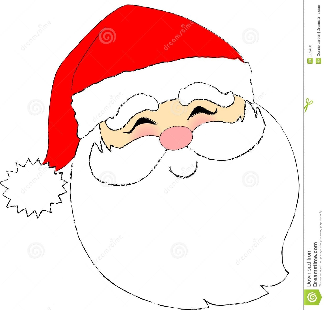 Photo About Cartoon Type Illustration Of A Santa Face Illustration 