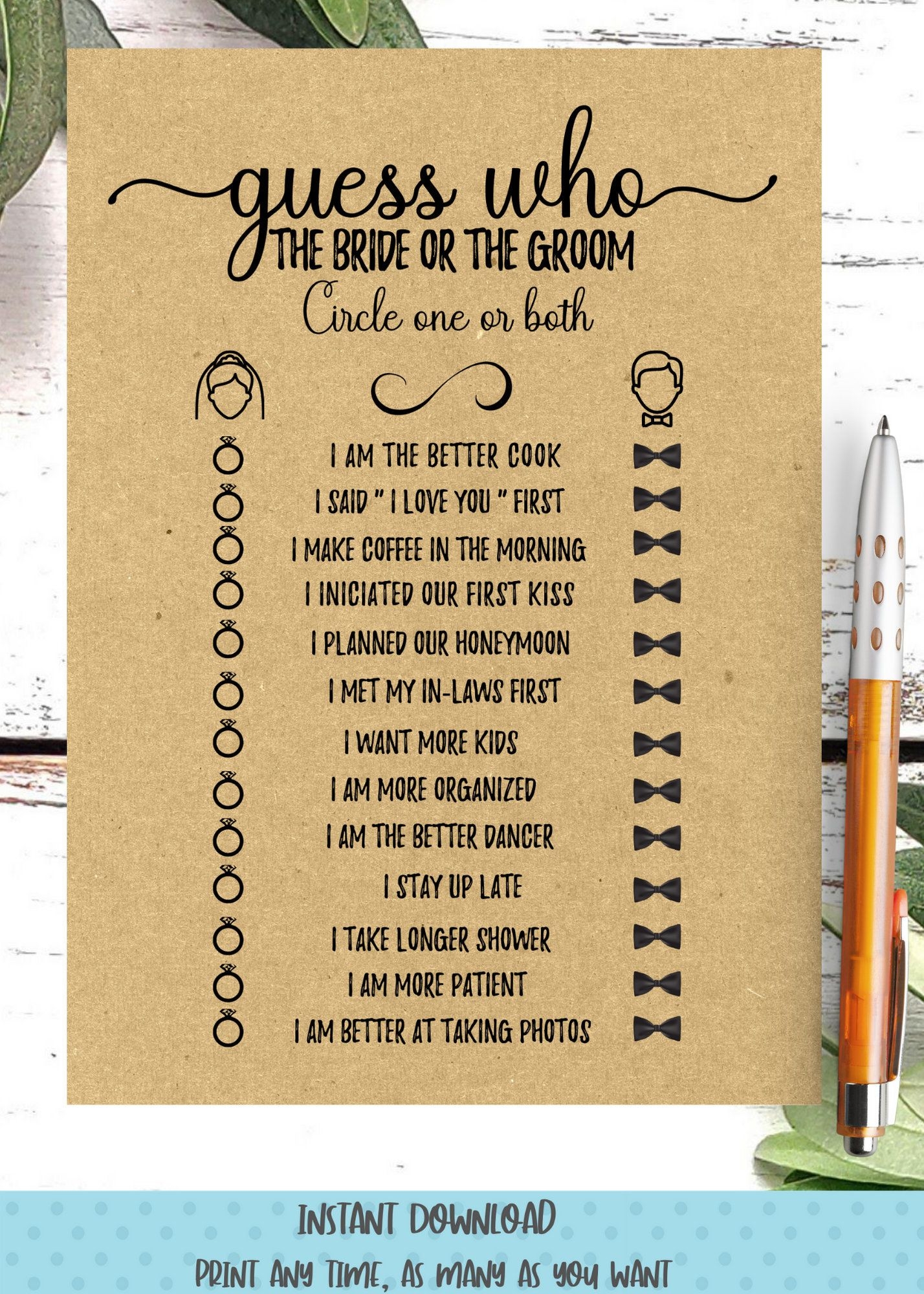 Pin On Bridal Shower Games