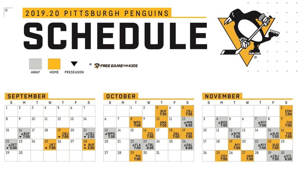Pittsburgh Penguins 2021 19 Printable Schedule Printable Schedule