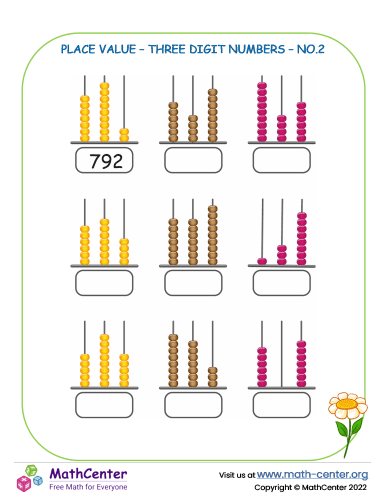 Place Value Worksheet Renaming Decimals On The Linear Abacus 