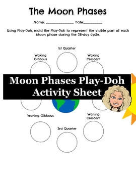 Play Doh Moon Phases Activity Sheet By Shelby Casebolt TPT