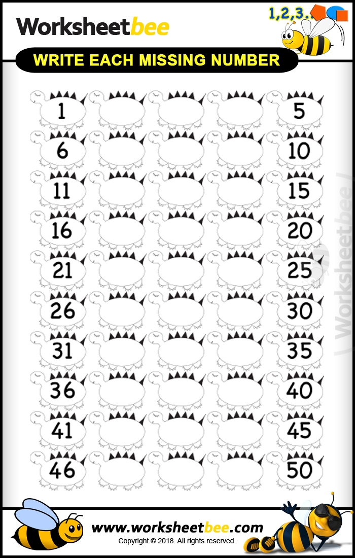 Practice Writing Numbers 1 50 Worksheet