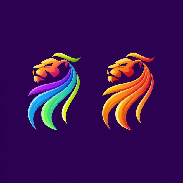 lion logo colorful