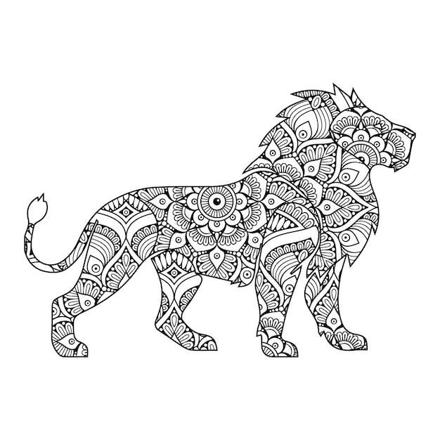 lion mandala coloring sheets