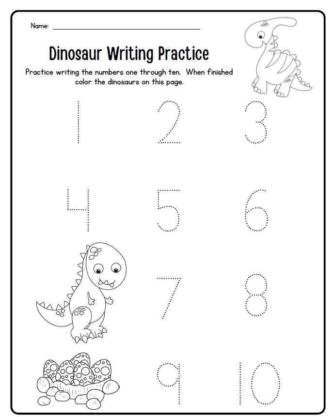Preschool Free Printable Dinosaur Worksheets Free Worksheets For Kids