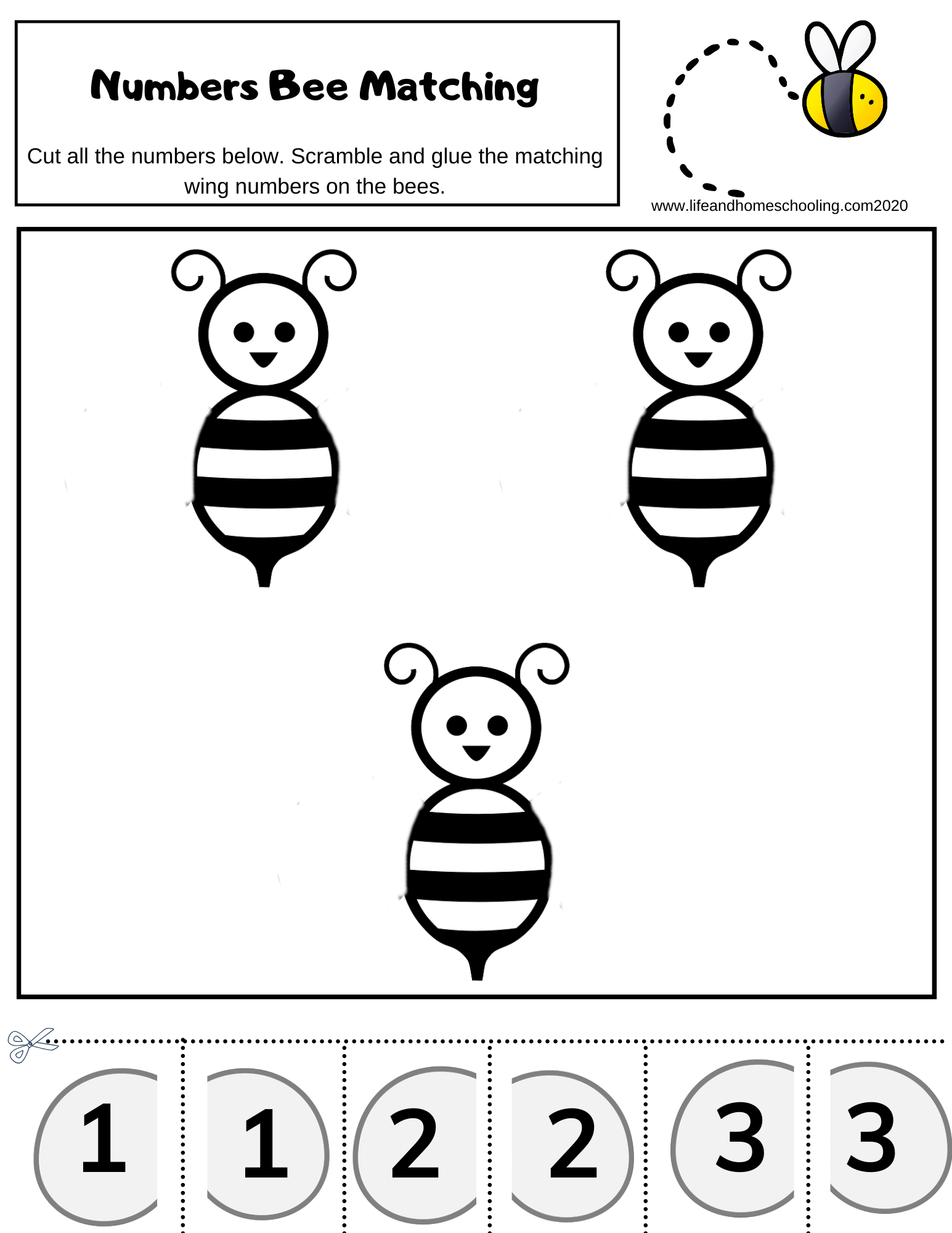 Preschool Number Matching Activity Worksheets Made By Teachers
