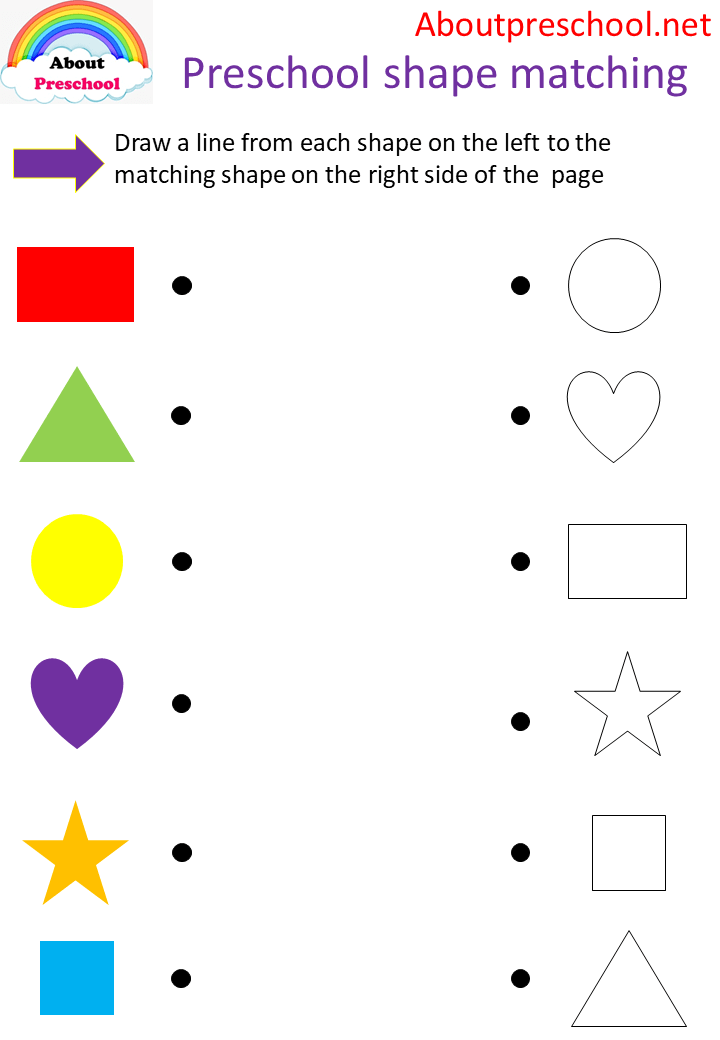 Preschool Shape Matching About Preschool