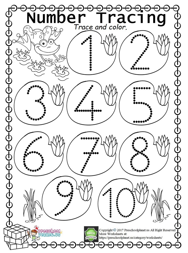 Preschool Tracing Numbers 1 20 Worksheet Number Kindergarten Counting 