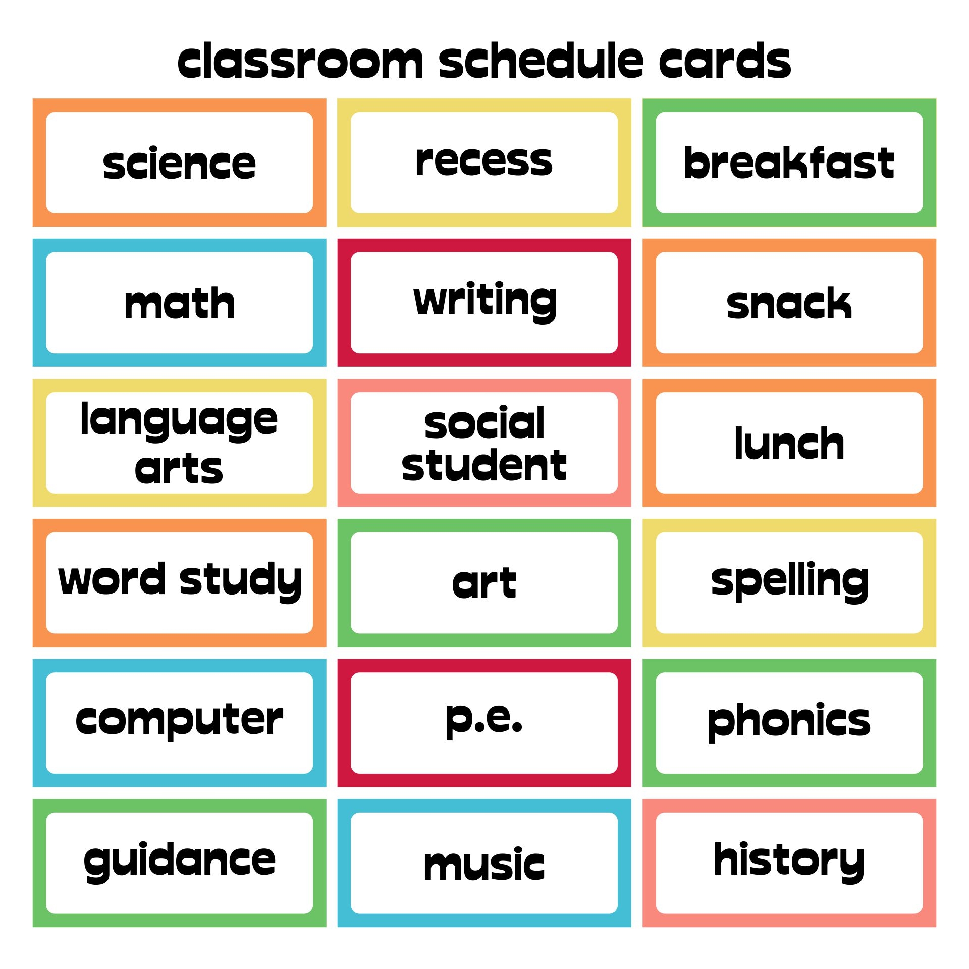 Preschool Visual Daily Schedule 10 Free PDF Printables Printablee