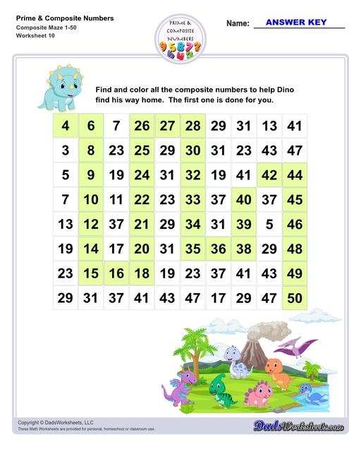 prime and composite numbers worksheets