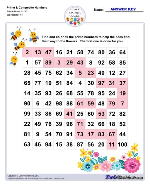 Prime And Composite Numbers Worksheets Library