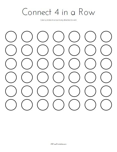 Print Connect 4 In A Row Game Free Printable