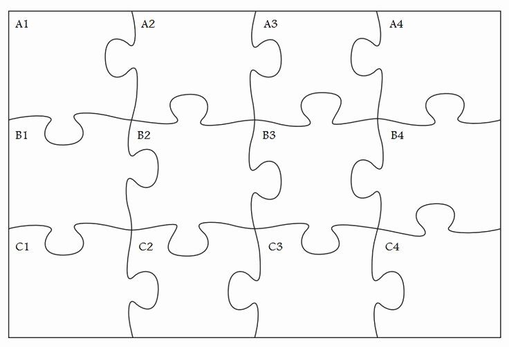 30 piece puzzle template free