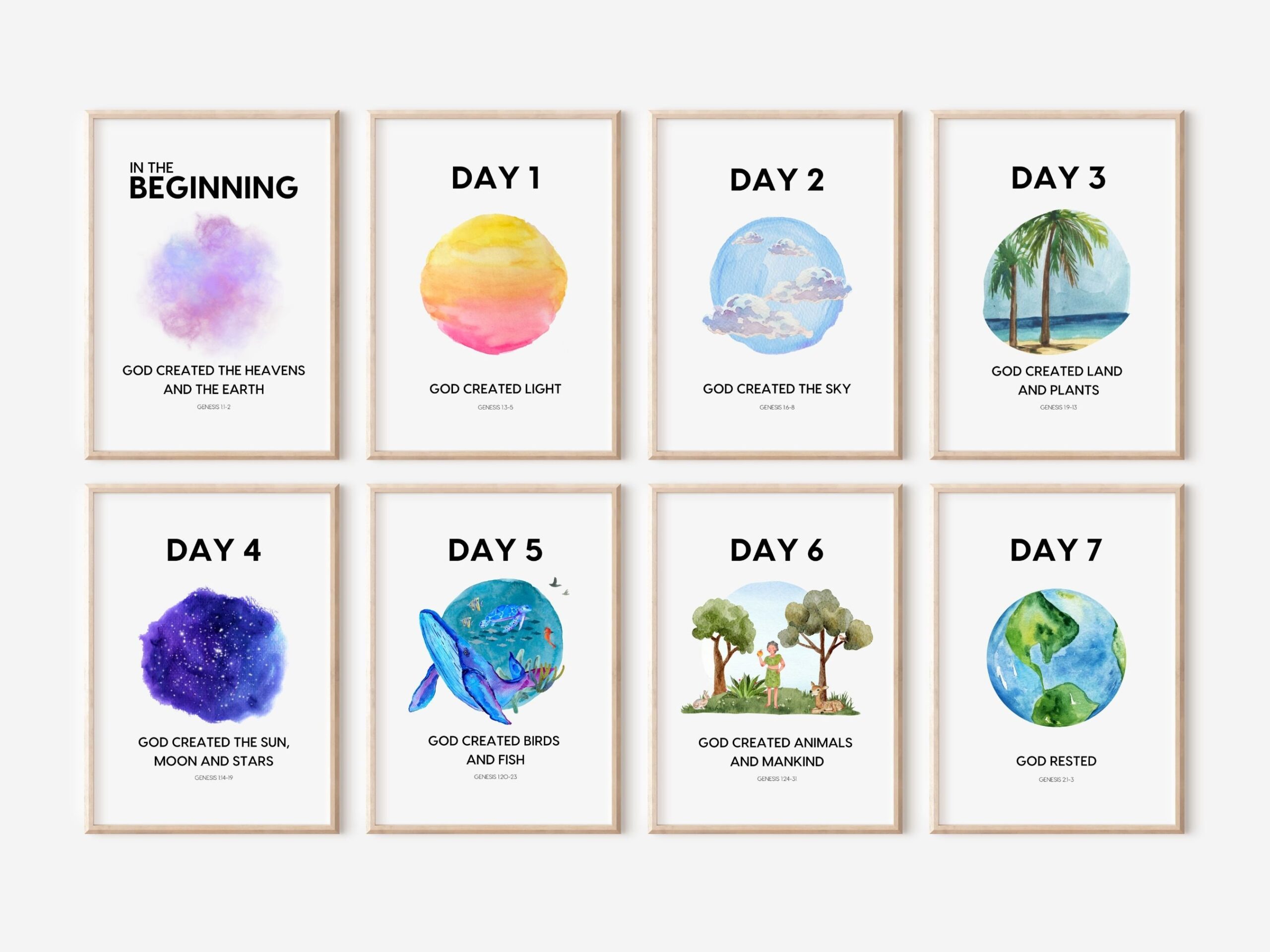 Printable 7 Days Of Creation Pictures Printable Online