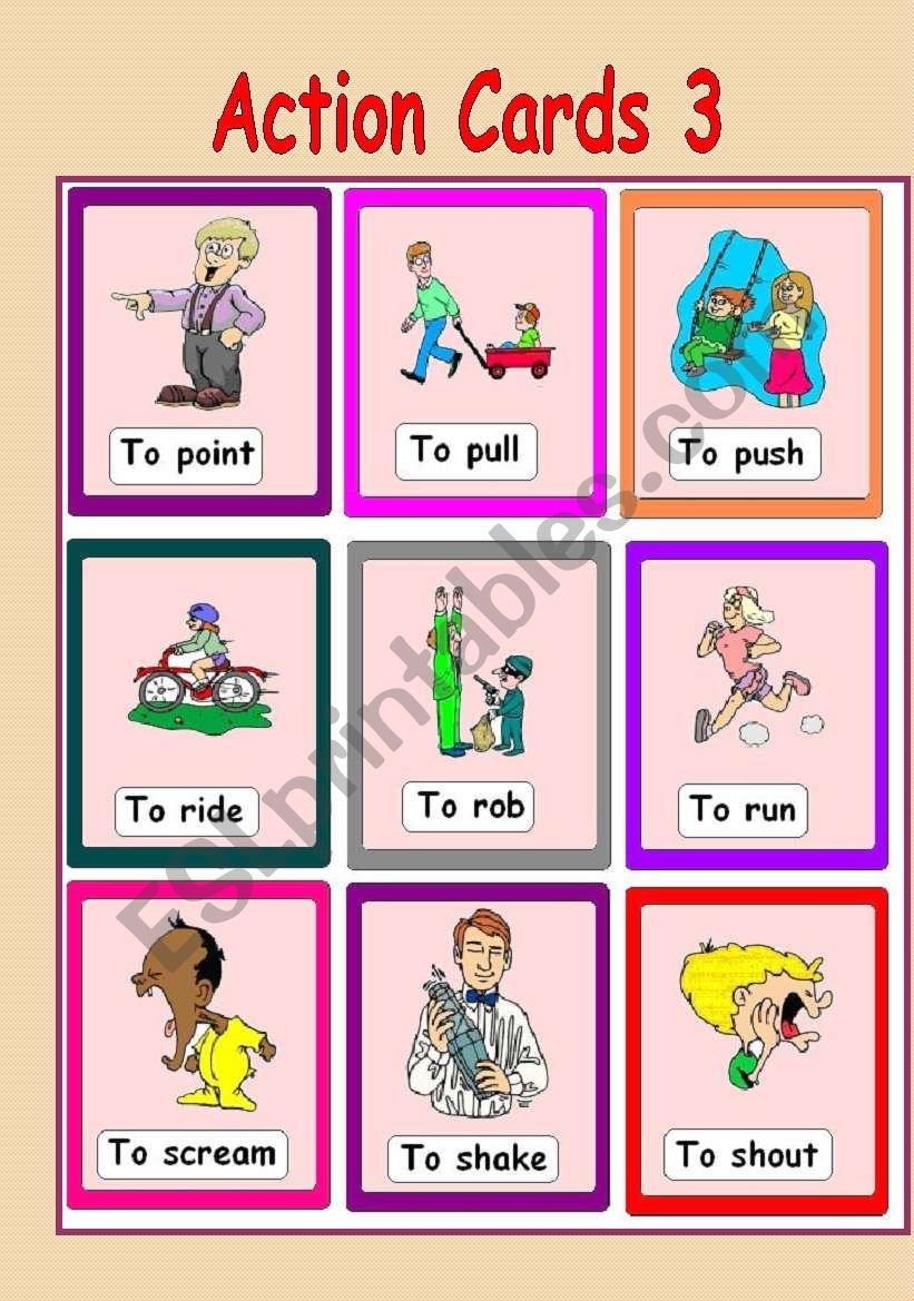 Printable Action Cards