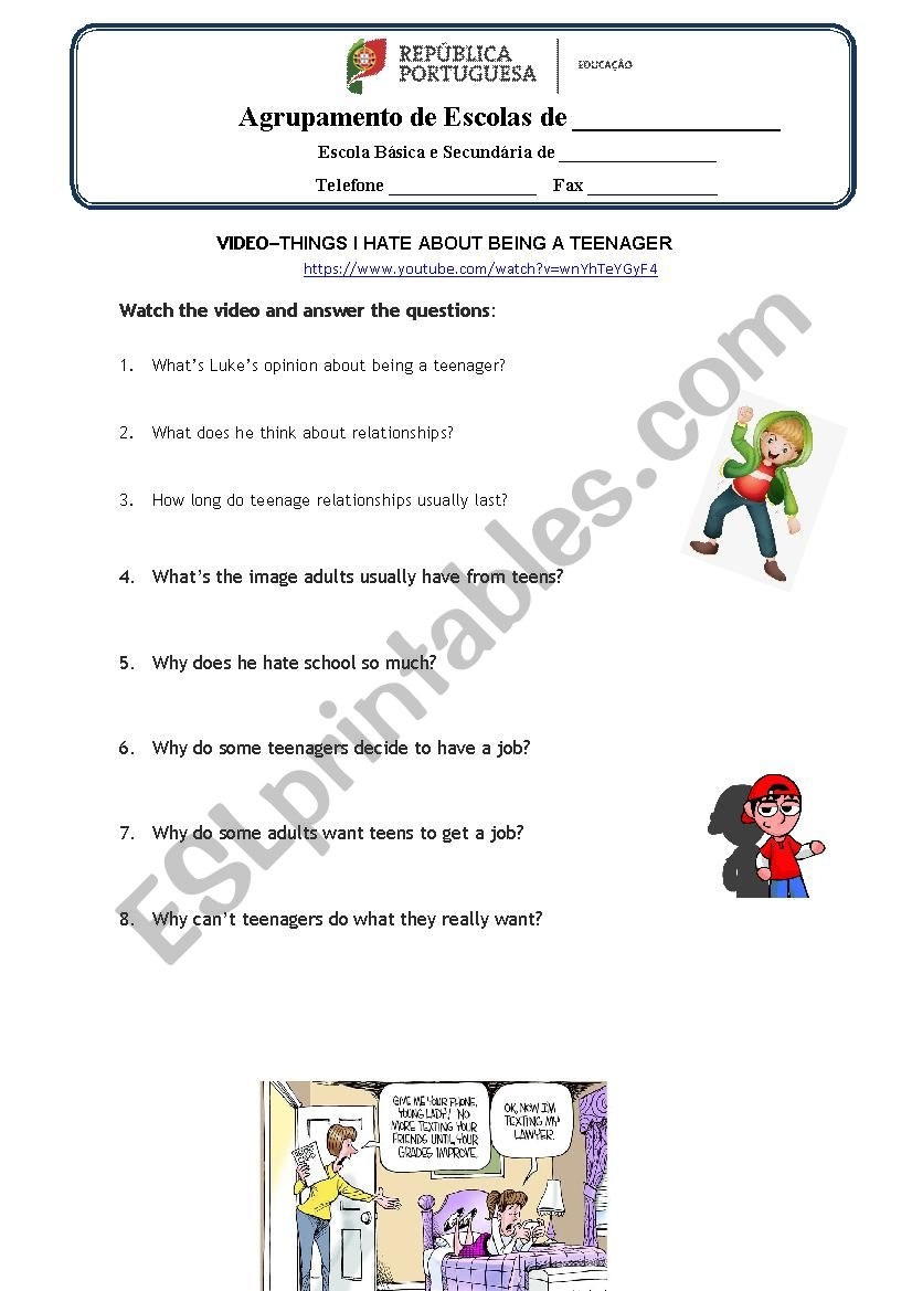 Printable Activities For Teenagers