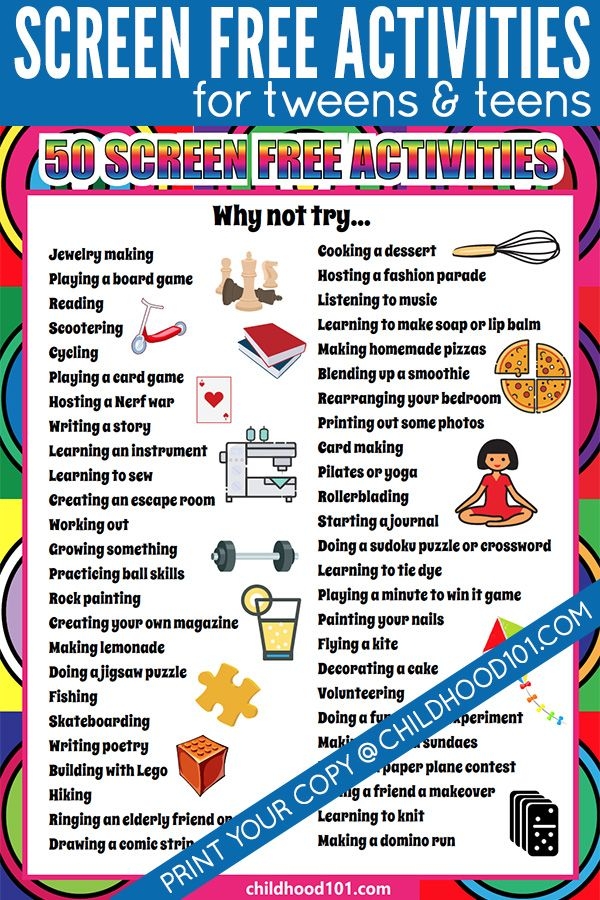 Printable Activities For Teens