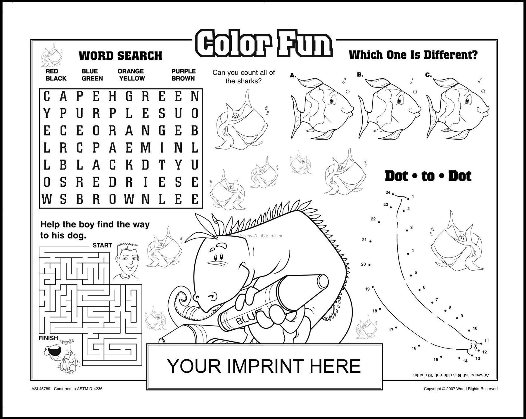 Printable Activity Placemats Printable Word Searches