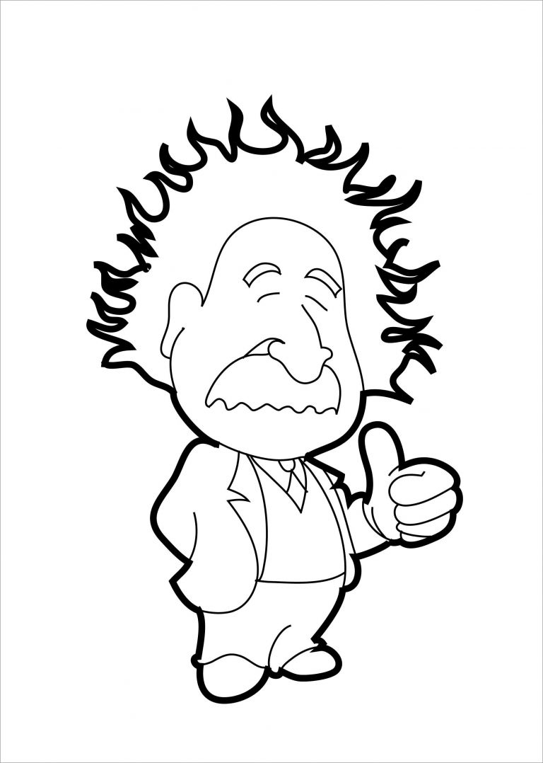 Printable Albert Einstein Coloring Page ColoringBay
