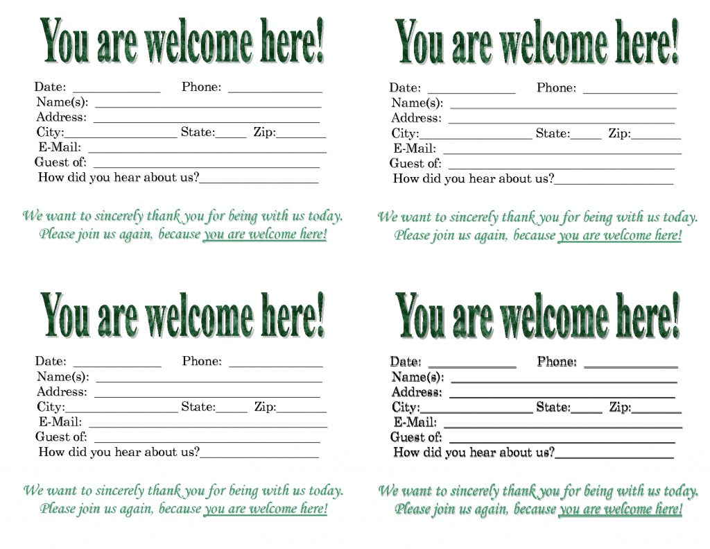 Printable Apartment Guest Card Template Printable Templates