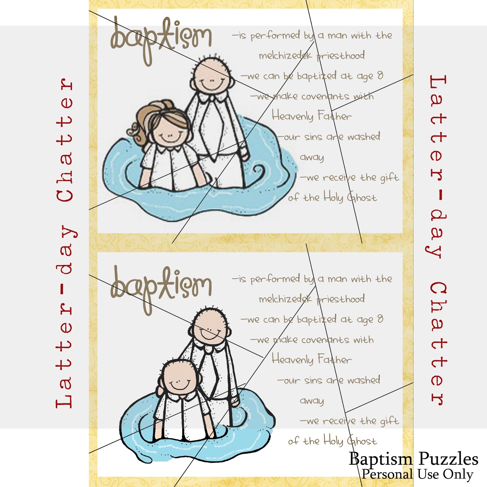 Printable Baptism Activity Sheet