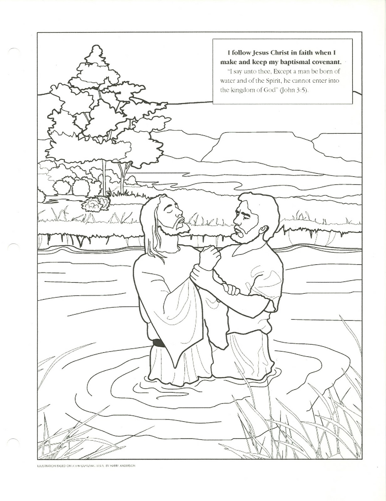 Printable Baptism Activity Sheet