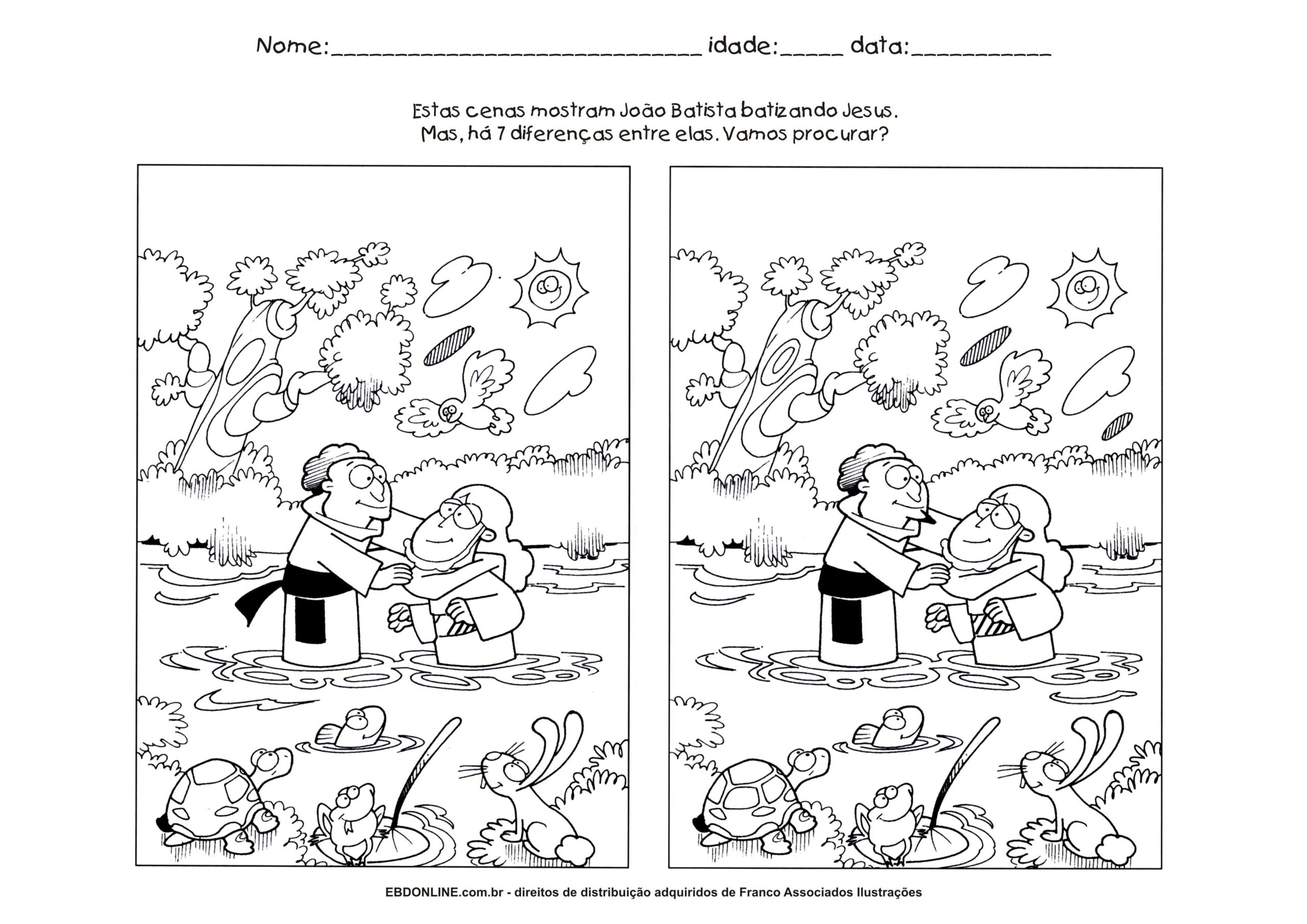 printable baptism activity sheet