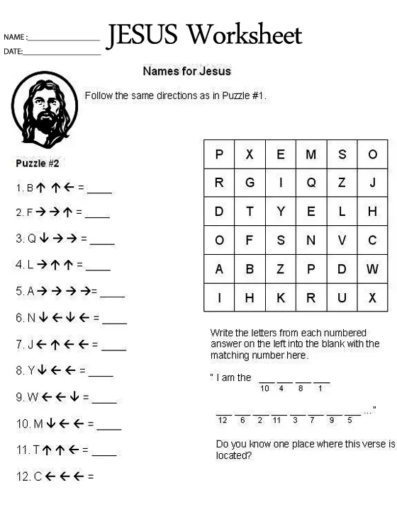 Printable Bible Study Worksheets