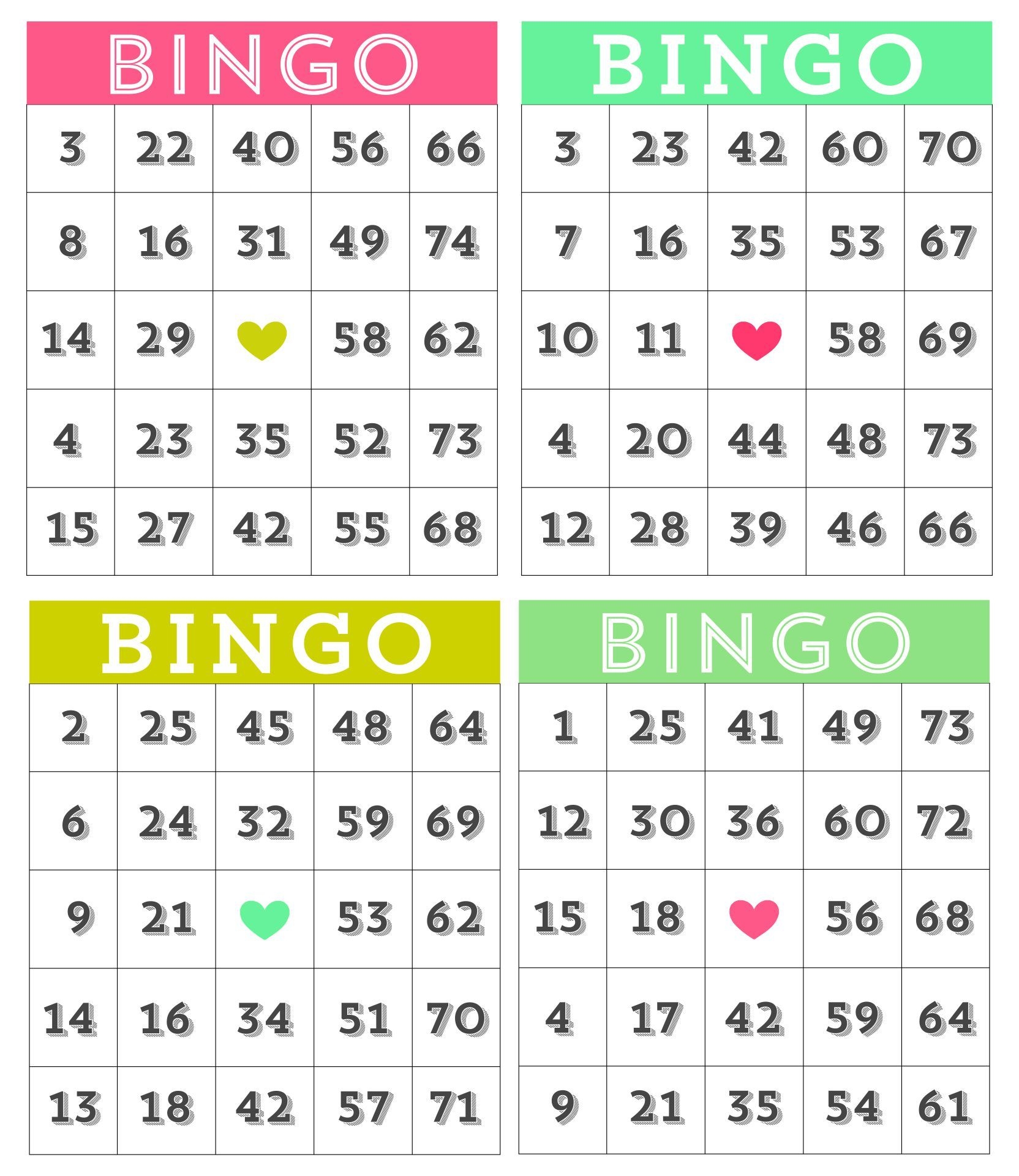 Printable Bingo Games For Large Groups