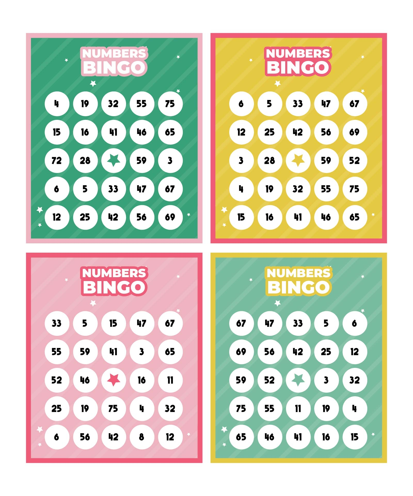 Printable Bingo Games For Large Groups