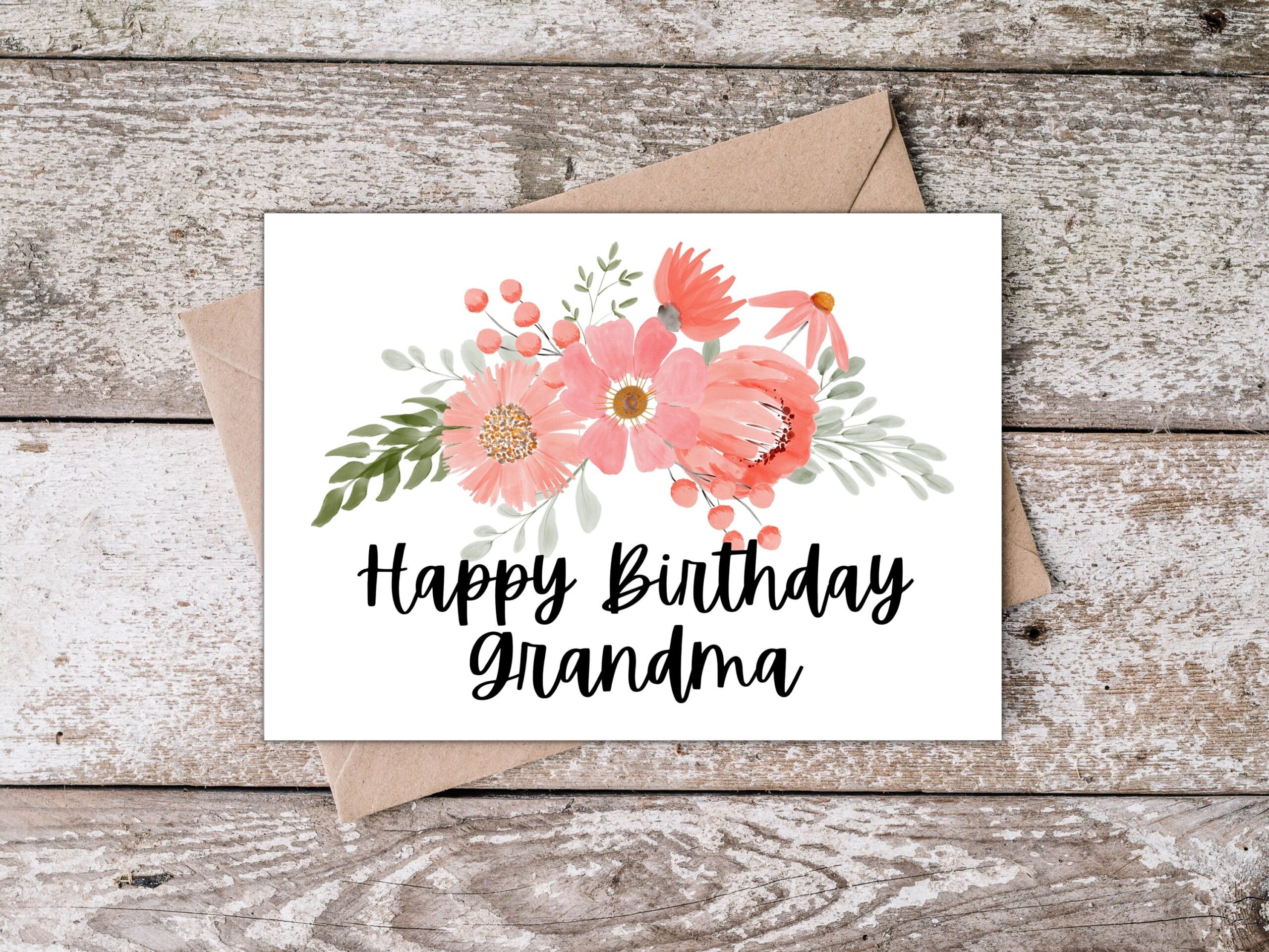 Printable Birthday Card For Grandma Happy Birthday Grandma Card 