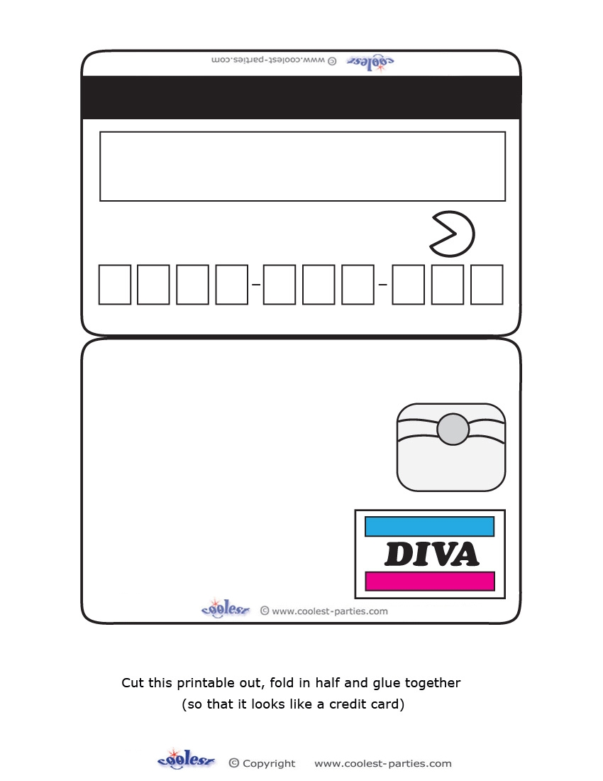 Printable Blank Credit Card Template