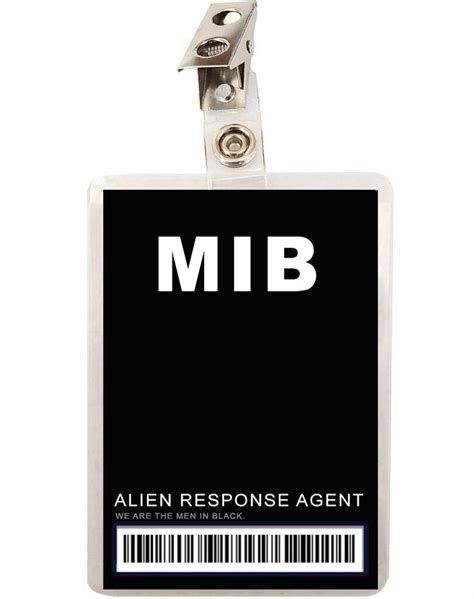 Printable Blank ID Card MIB Badge Template