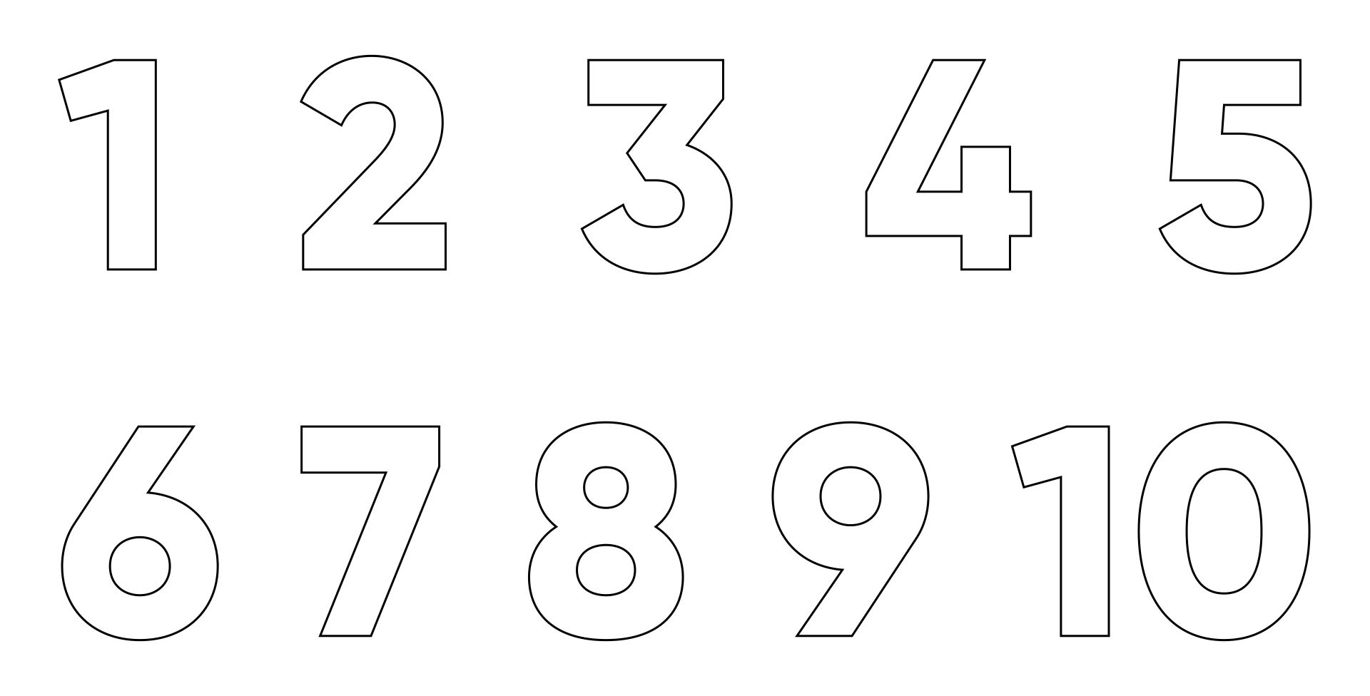 Printable Block Numbers 1 10 Printable JD