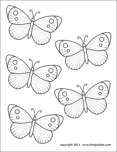 Printable Blue Butterflies