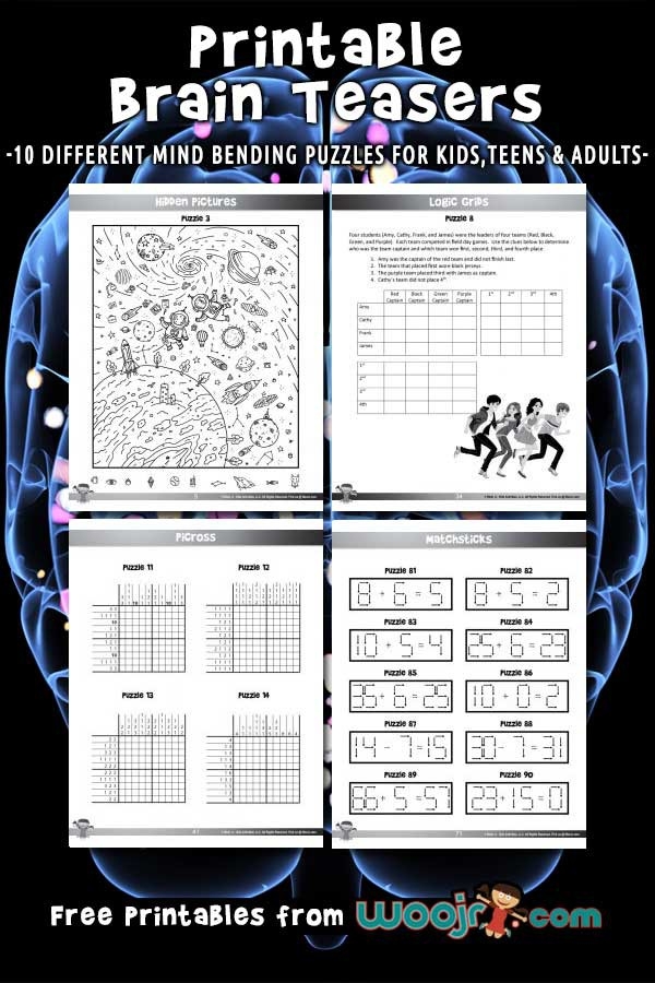free printable brain games for young kids