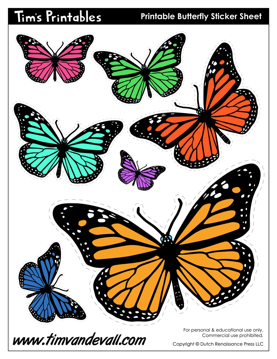 Printable Butterflies Tim 39 s Printables