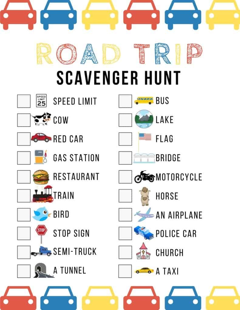 Printable Car Ride Games