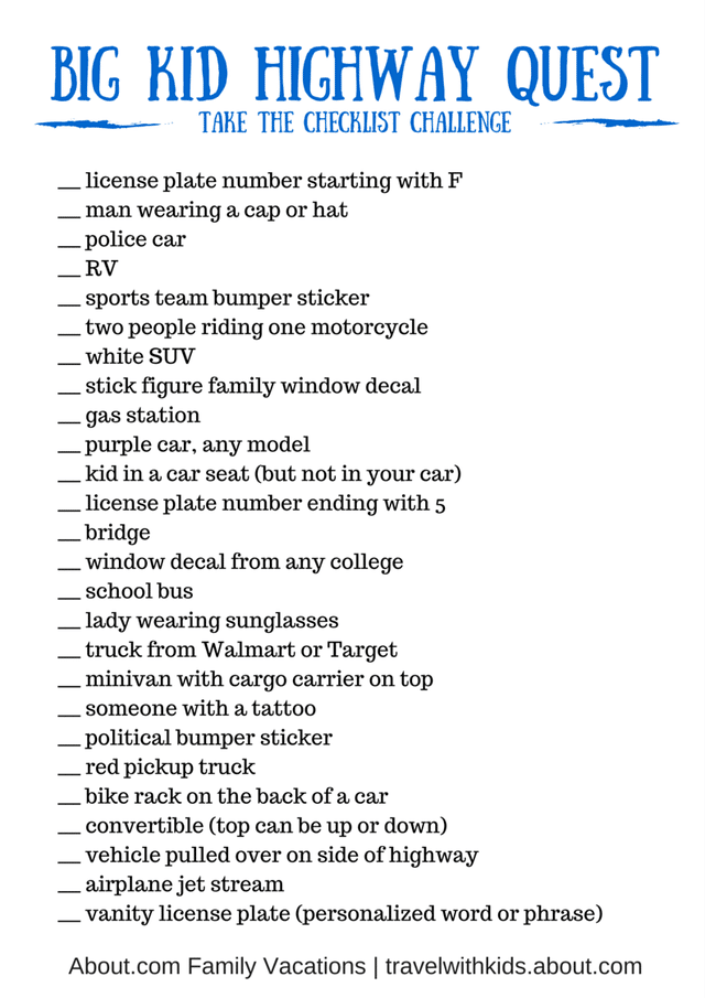 Printable Car Trip Games Printable Word Searches
