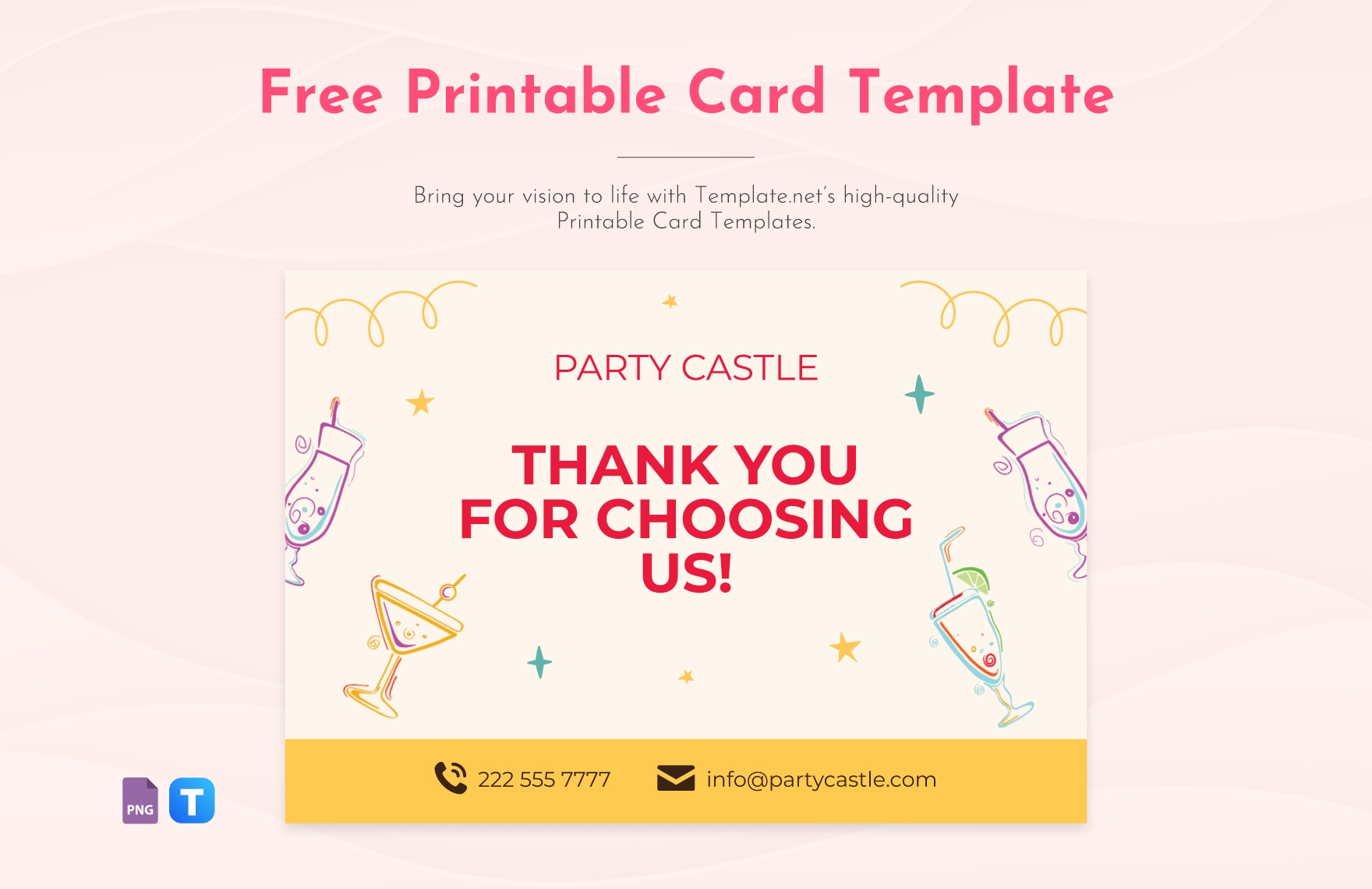 Printable Card Template In PNG Download Template