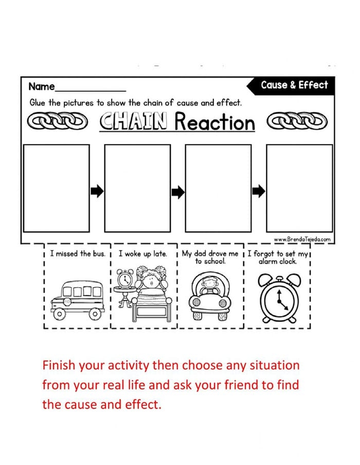 Printable Cause And Effect Worksheet Free Free Download And Print For