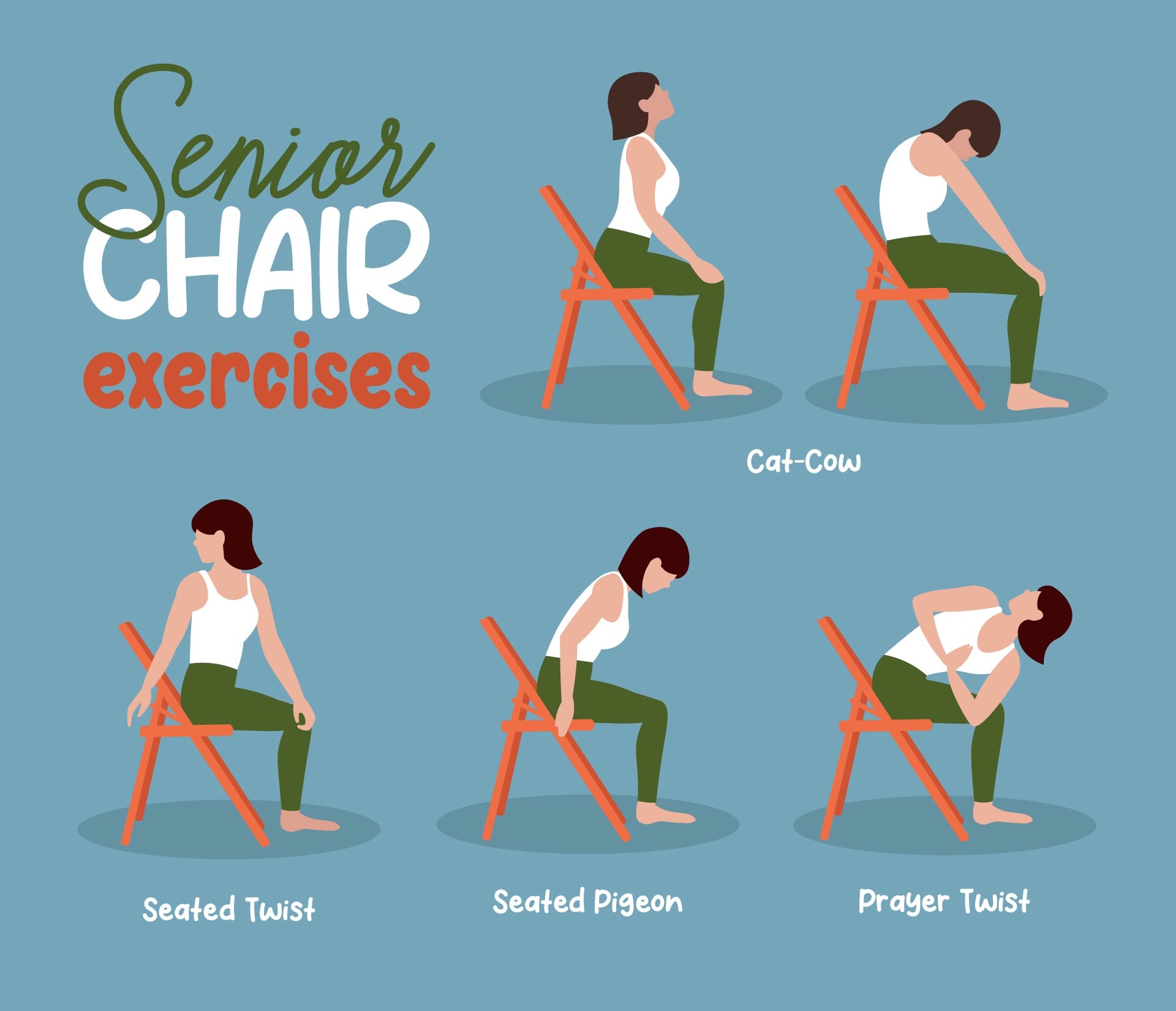 senior citizen printable chair exercises for elderly with pictures