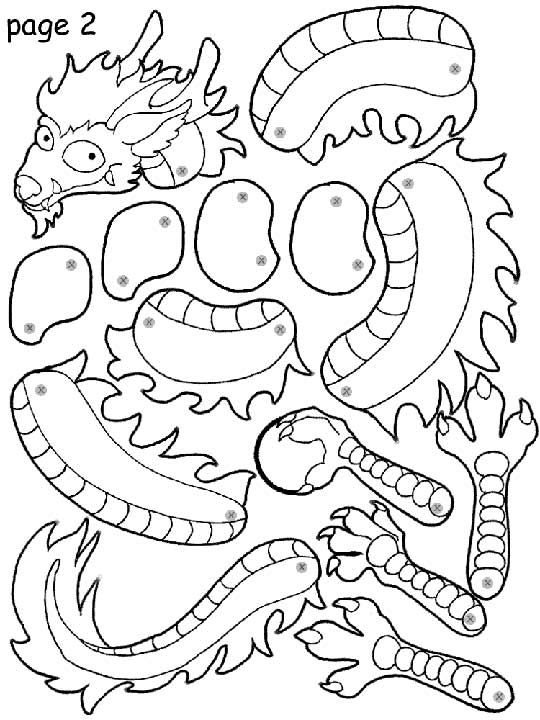 Printable Chinese Dragon Craft Template Printable Calendars AT A GLANCE