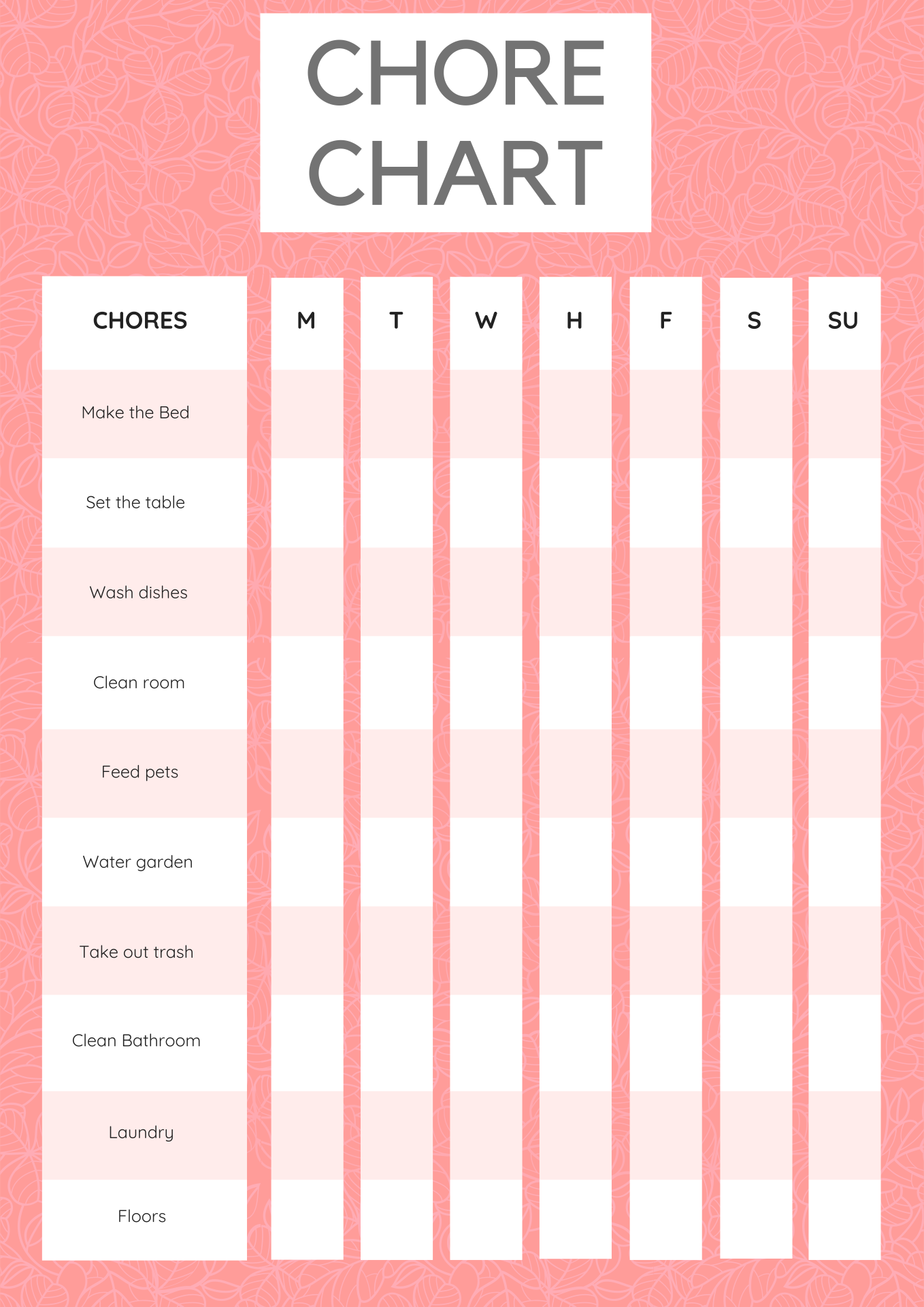Printable Chore Chart Chore Chart Family Chore Charts Images