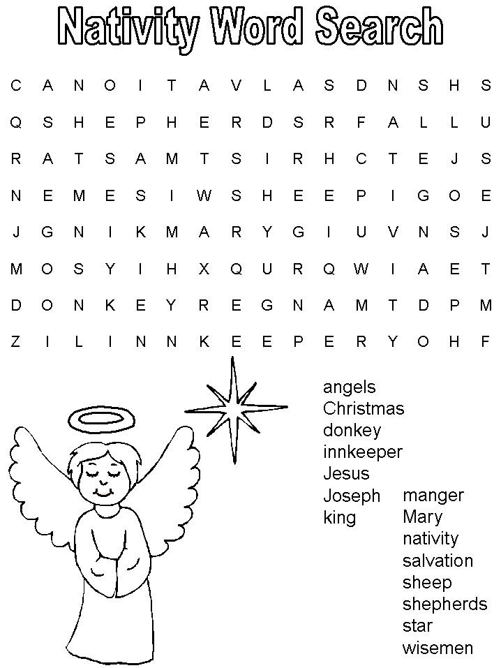 Printable Christian Christmas Word Search Word Search Maker