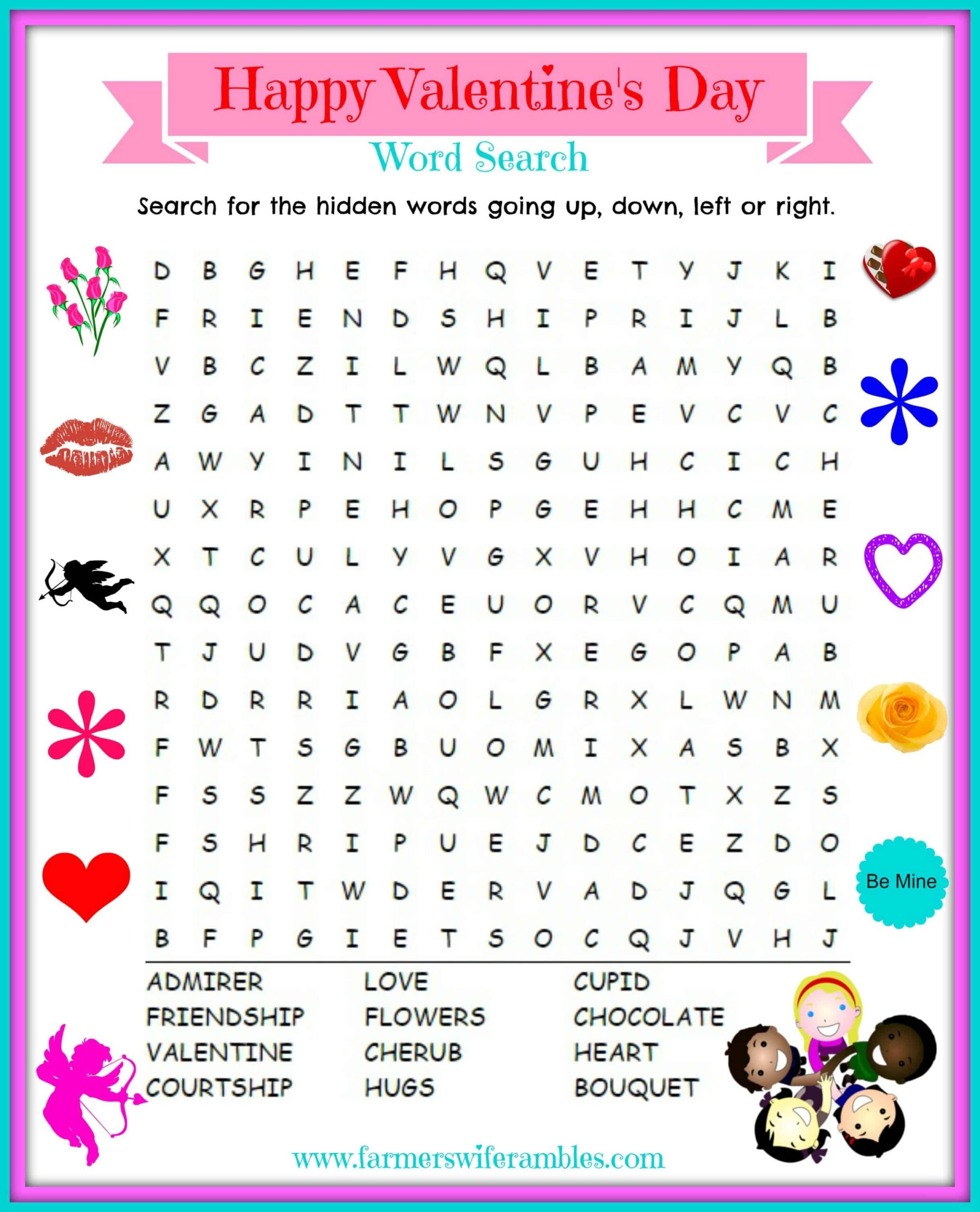 Printable Christian Valentine Puzzles Printable Crossword Puzzles