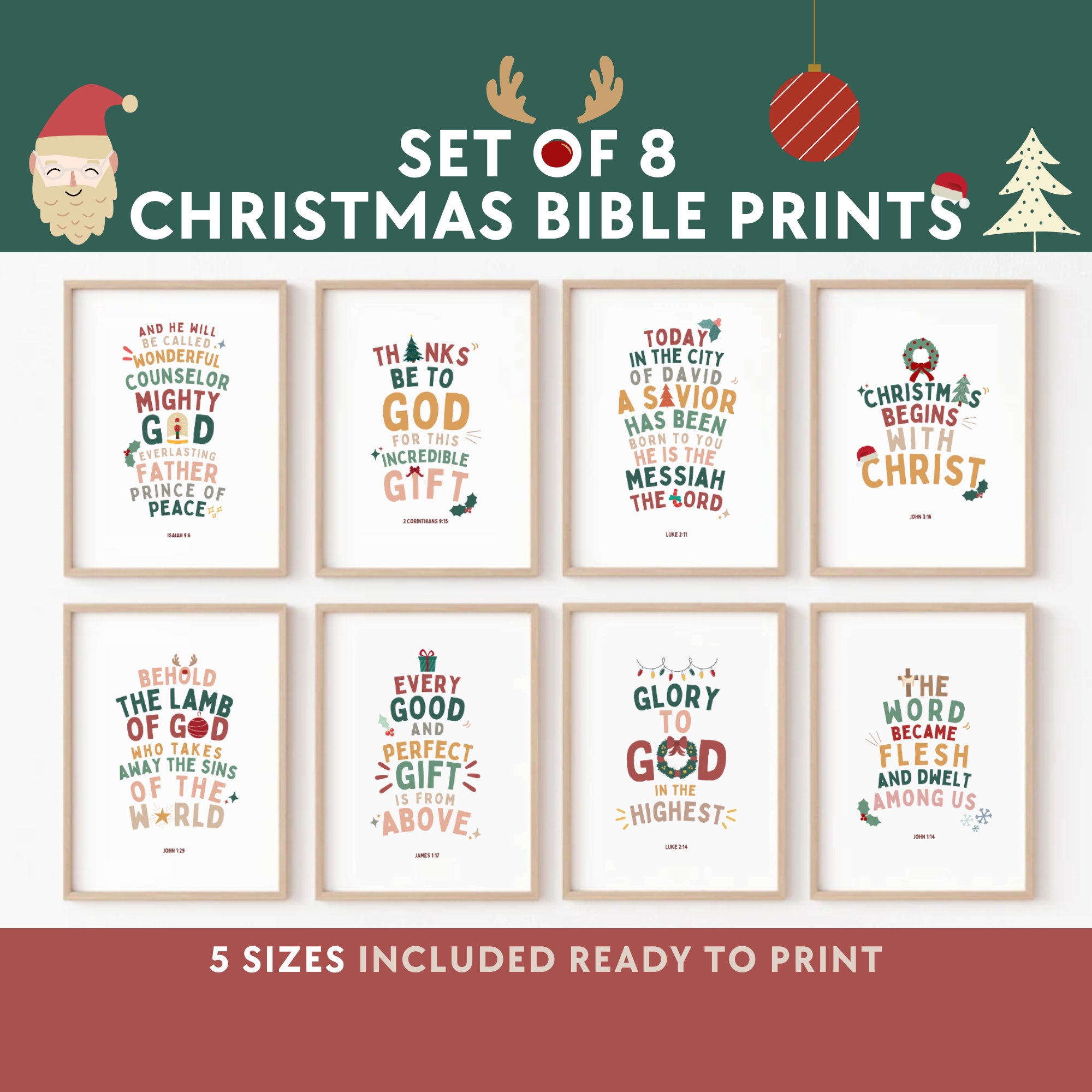 Printable Christmas Bible Verses FREE Printable A Z
